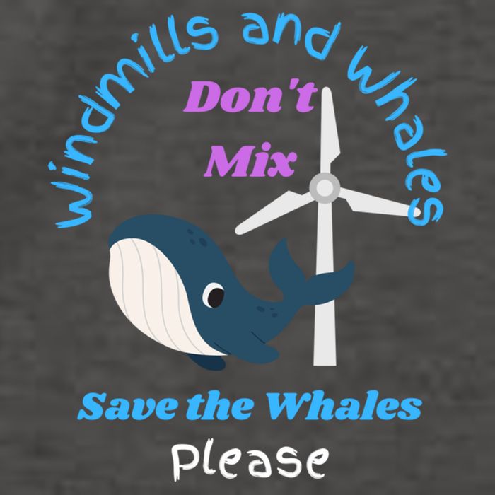 Save The Whales From Windmills In The Sea And Ocean Design Gift Vector Backpack