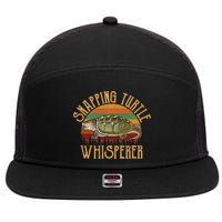 Snapping Turtle Whisperer, Snapping Turtle 7 Panel Mesh Trucker Snapback Hat