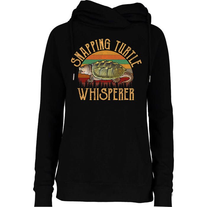 Snapping Turtle Whisperer, Snapping Turtle Womens Funnel Neck Pullover Hood