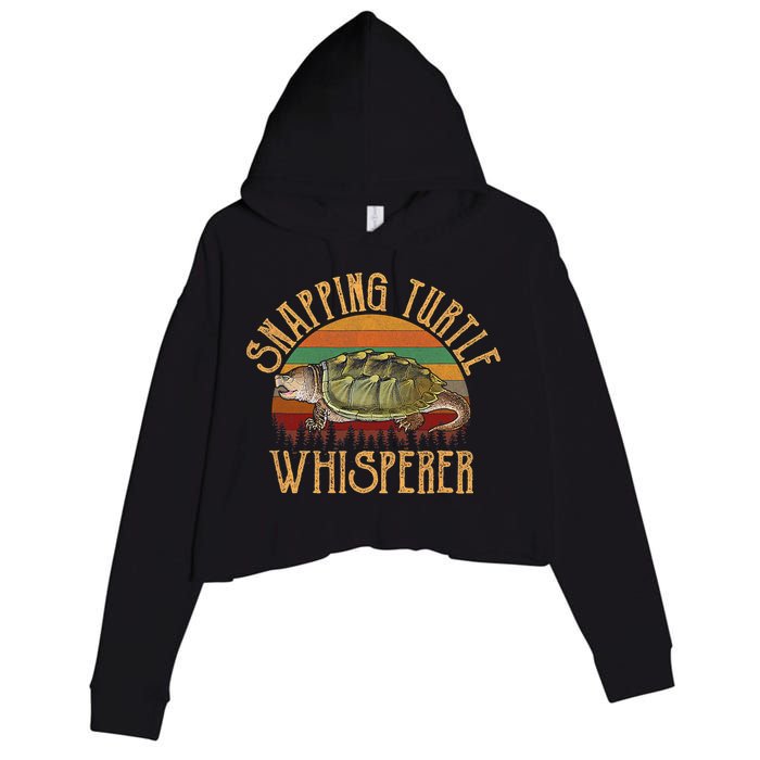Snapping Turtle Whisperer, Snapping Turtle Crop Fleece Hoodie