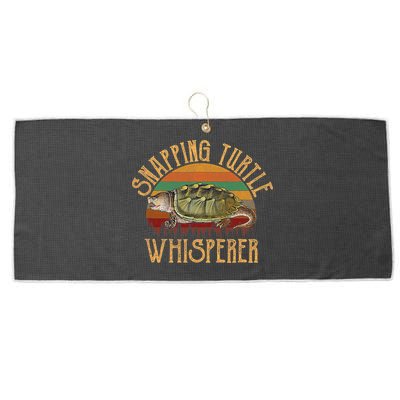 Snapping Turtle Whisperer, Snapping Turtle Large Microfiber Waffle Golf Towel