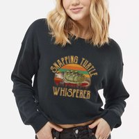 Snapping Turtle Whisperer, Snapping Turtle Cropped Pullover Crew