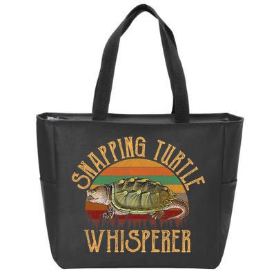 Snapping Turtle Whisperer, Snapping Turtle Zip Tote Bag
