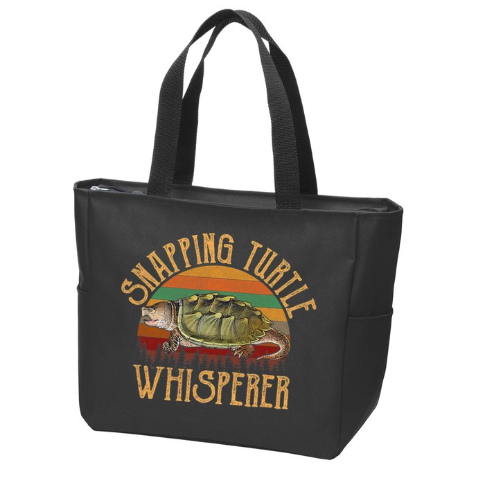 Snapping Turtle Whisperer, Snapping Turtle Zip Tote Bag
