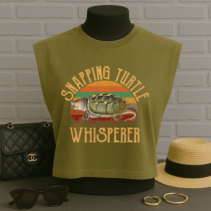 Snapping Turtle Whisperer, Snapping Turtle Garment-Dyed Women's Muscle Tee