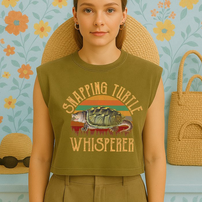 Snapping Turtle Whisperer, Snapping Turtle Garment-Dyed Women's Muscle Tee