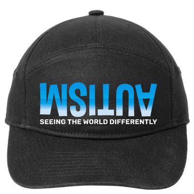Seeing The World Differently Autism Awareness 7-Panel Snapback Hat