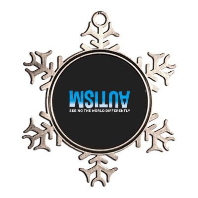 Seeing The World Differently Autism Awareness Metallic Star Ornament