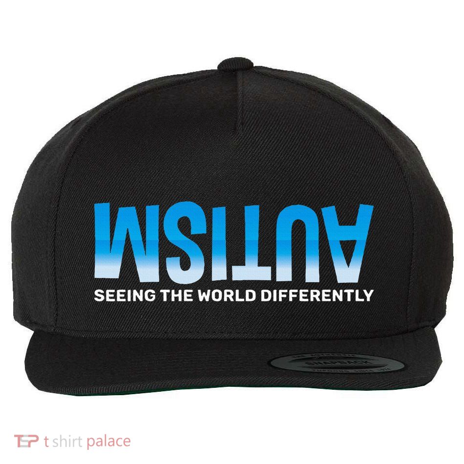 Seeing The World Differently Autism Awareness Wool Snapback Cap