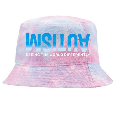 Seeing The World Differently Autism Awareness Tie-Dyed Bucket Hat