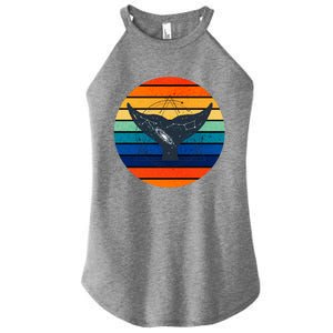 Save The Whales Ocean Nautical Gift Women's Perfect Tri Rocker Tank