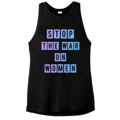 Stop The War On Women Ladies PosiCharge Tri-Blend Wicking Tank