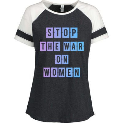 Stop The War On Women Enza Ladies Jersey Colorblock Tee