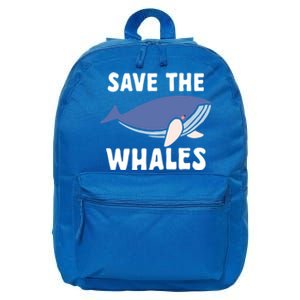 Save The Whales Ocean Sea Whale Gift 16 in Basic Backpack