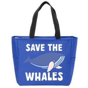 Save The Whales Ocean Sea Whale Gift Zip Tote Bag