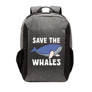 Save The Whales Ocean Sea Whale Gift Vector Backpack