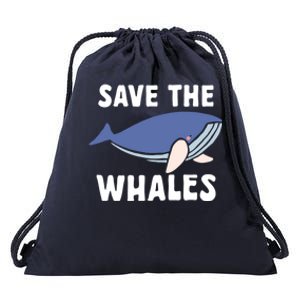 Save The Whales Ocean Sea Whale Gift Drawstring Bag