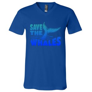 Save The Whales Protect The Ocean Activist Environtalist Great Gift V-Neck T-Shirt