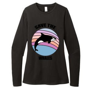 Save The Whales Gift Womens CVC Long Sleeve Shirt