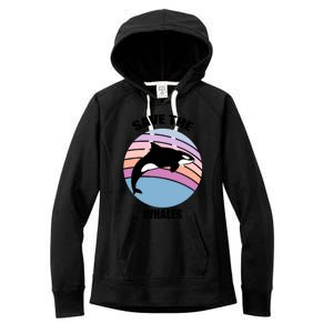 Save The Whales Gift Women's Fleece Hoodie