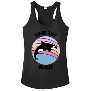 Save The Whales Gift Ladies PosiCharge Competitor Racerback Tank