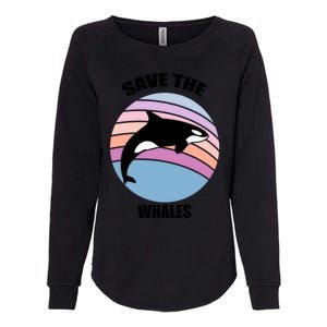 Save The Whales Gift Womens California Wash Sweatshirt