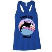 Save The Whales Gift Women's Racerback Tank