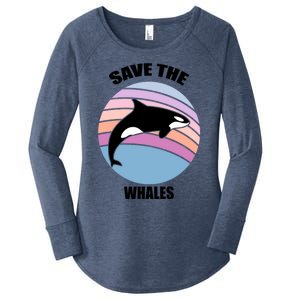 Save The Whales Gift Women's Perfect Tri Tunic Long Sleeve Shirt