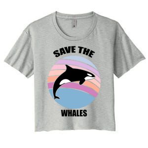 Save The Whales Gift Women's Crop Top Tee