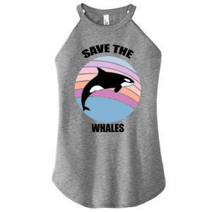 Save The Whales Gift Women's Perfect Tri Rocker Tank