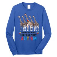 Seeing The World Differently Autism Awareness Giraffe Gift Long Sleeve Shirt