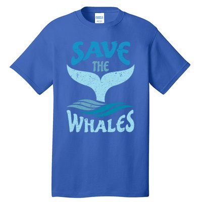 Save The Whales Vintage Retro Gift Tall T-Shirt