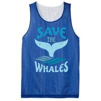 Save The Whales Vintage Retro Gift Mesh Reversible Basketball Jersey Tank