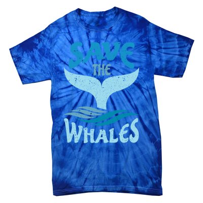 Save The Whales Vintage Retro Gift Tie-Dye T-Shirt