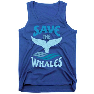 Save The Whales Vintage Retro Gift Tank Top