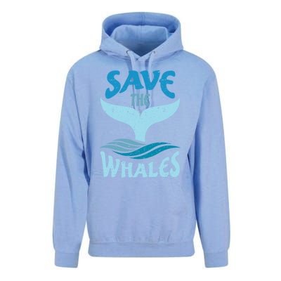 Save The Whales Vintage Retro Gift Unisex Surf Hoodie