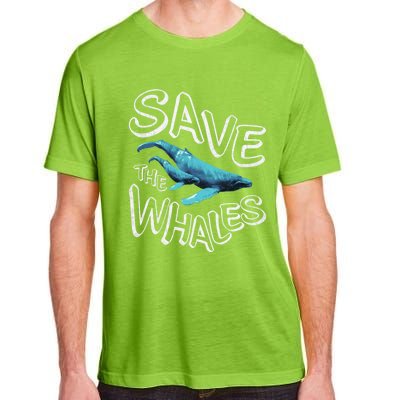 Save The Whales Retro 80s Gift Adult ChromaSoft Performance T-Shirt