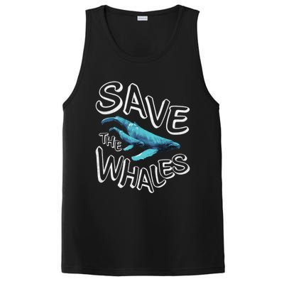 Save The Whales Retro 80s Gift PosiCharge Competitor Tank