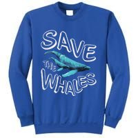 Save The Whales Retro 80s Gift Sweatshirt