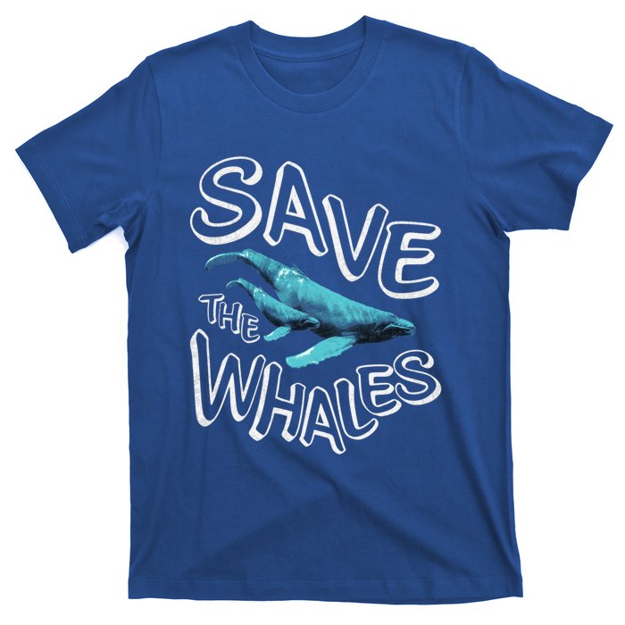 Save The Whales Retro 80s Gift T-Shirt