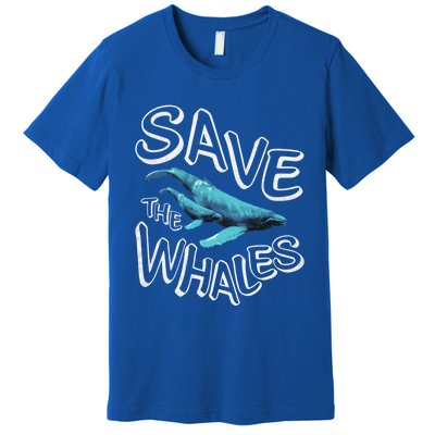 Save The Whales Retro 80s Gift Premium T-Shirt