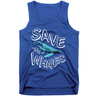 Save The Whales Retro 80s Gift Tank Top