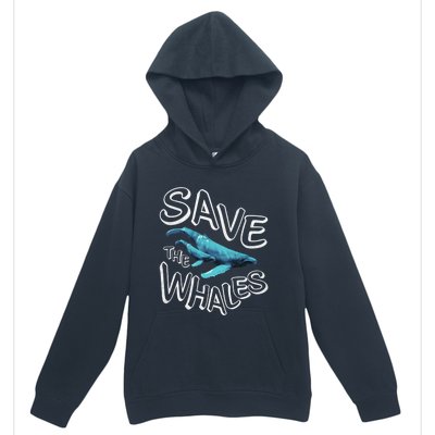 Save The Whales Retro 80s Gift Urban Pullover Hoodie