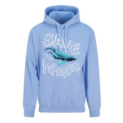 Save The Whales Retro 80s Gift Unisex Surf Hoodie