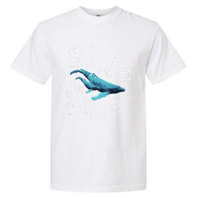 Save The Whales Retro 80s Gift Garment-Dyed Heavyweight T-Shirt