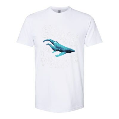 Save The Whales Retro 80s Gift Softstyle CVC T-Shirt