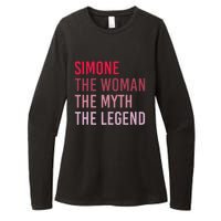 Simone The Woman Myth Legend Personalized Name Birthday Gift Womens CVC Long Sleeve Shirt