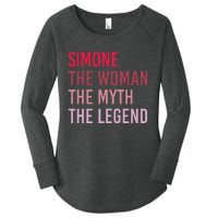 Simone The Woman Myth Legend Personalized Name Birthday Gift Women's Perfect Tri Tunic Long Sleeve Shirt