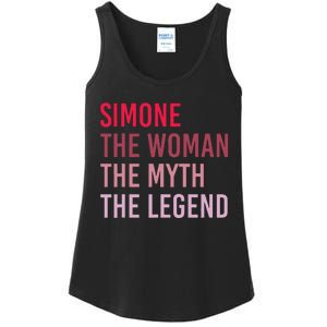 Simone The Woman Myth Legend Personalized Name Birthday Gift Ladies Essential Tank