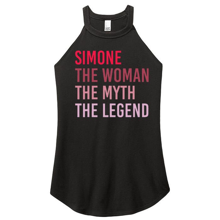 Simone The Woman Myth Legend Personalized Name Birthday Gift Women's Perfect Tri Rocker Tank